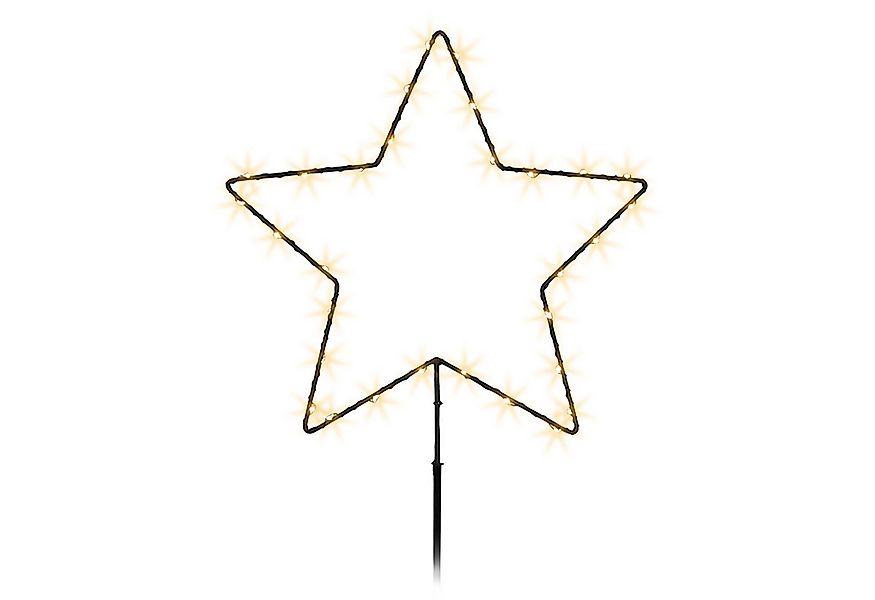 Spetebo LED Stern Gartenstecker Stern Silhouette, mit Timer Funktion, LED f günstig online kaufen
