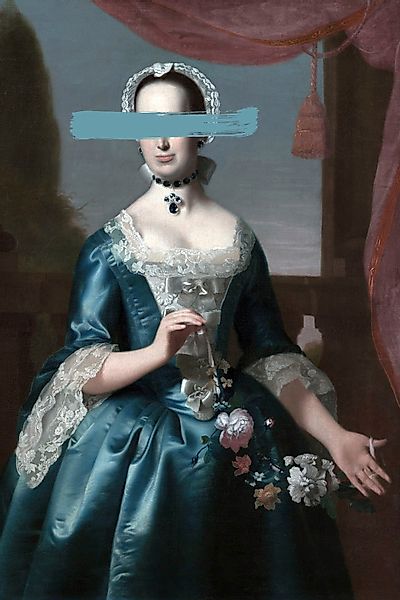 queence Acrylglasbild "Frau mit Farbklecks" Bilder von Frauen  Formen  Frau günstig online kaufen