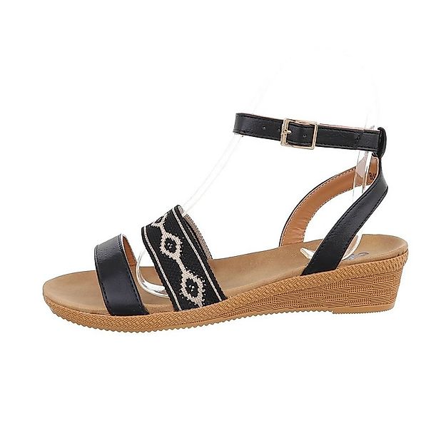 Ital-Design Damen Freizeit Riemchensandalette Keilabsatz/Wedge Keilsandalet günstig online kaufen