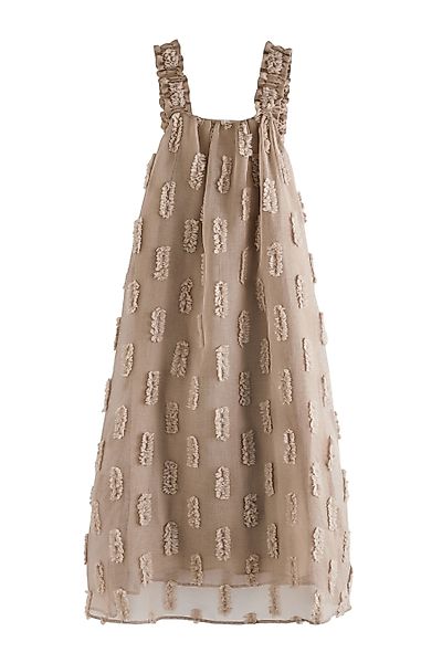 Next Midikleid Strukturiertes Midi-Trägerkleid mit Raffung günstig online kaufen