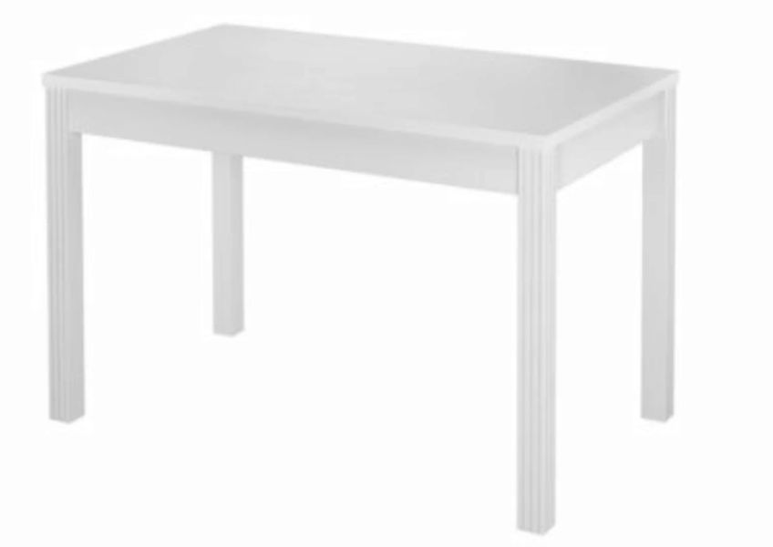 Erst-Holz® Tisch 80x120 Esstisch Massivholz Beine Rille Senkrecht weiß günstig online kaufen