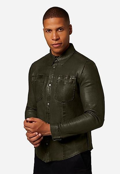 RICANO 2-in-1-Langarmshirt Reverse Shirt Wendbares Lederhemd - beidseitig t günstig online kaufen