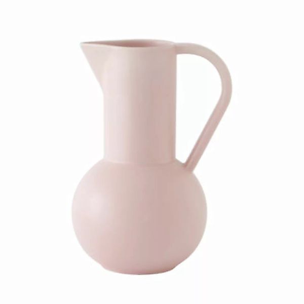 Karaffe Strøm Large keramik rosa / H 28 cm - Keramik / Handgefertigt - raaw günstig online kaufen