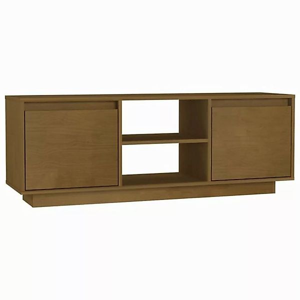 furnicato TV-Schrank Honigbraun 110x30x40 cm Massivholz Kiefer (1-St) günstig online kaufen