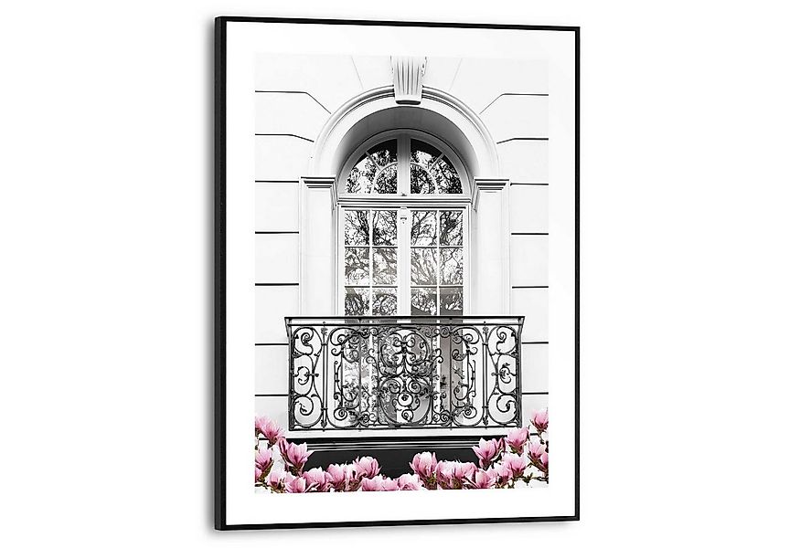 Reinders! Poster Romantischer Balkon, Wohnzimmer - Schwarz-Weiß - MDF - Geb günstig online kaufen