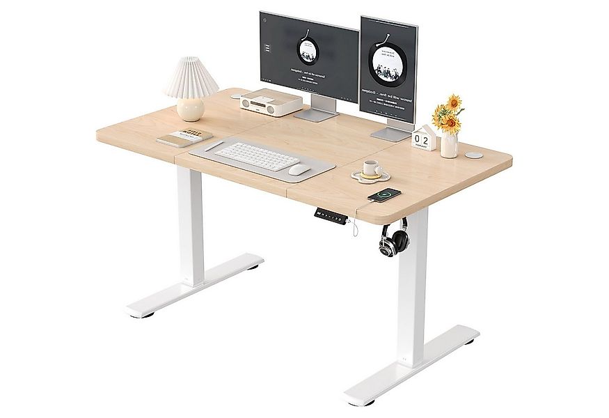 Furnicopia Schreibtisch Höhenverstellbarer mit USB-Ladefunktion und Wecker- günstig online kaufen