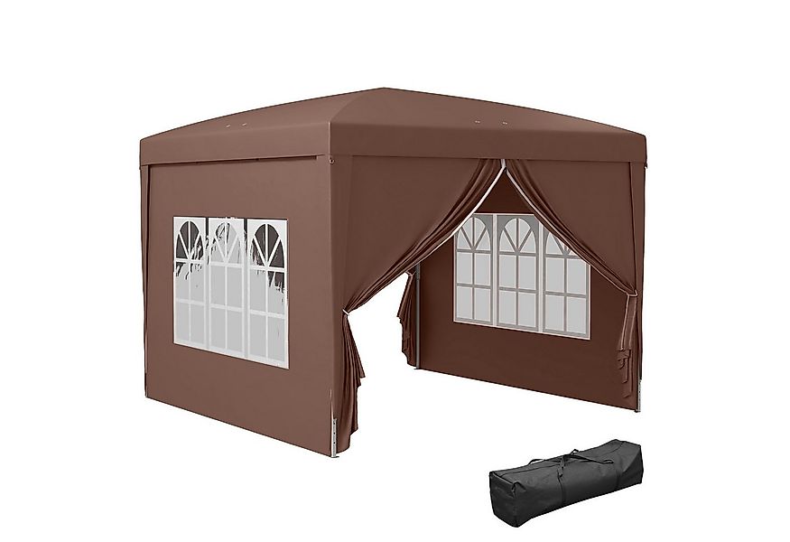 Outsunny Faltpavillon 3x3m, wasserabweisend stabil winterfest, UV Schutz 50 günstig online kaufen