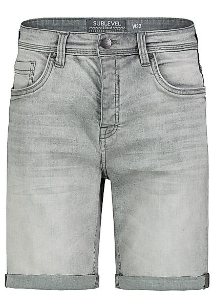 SUBLEVEL Jeansshorts mit Gürtelschlaufen und Umschlag, günstig online kaufen
