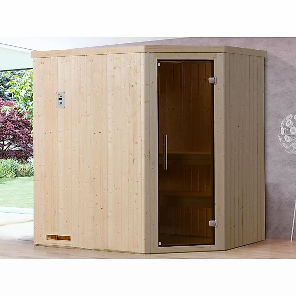 Weka Element-Ecksauna 508 BioS Set Gr. 2 mit Glastür günstig online kaufen