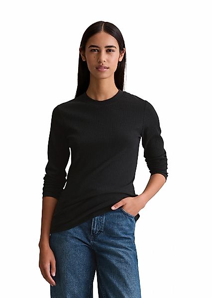 Marc OPolo DENIM Langarmshirt Rundhalsausschnitt, slim fit, Bio-Baumwolle günstig online kaufen