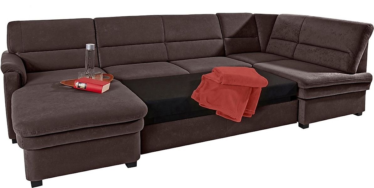 sit&more Wohnlandschaft "Pisa U-Form" mit Federkern, wahlweise mit Bettfunk günstig online kaufen