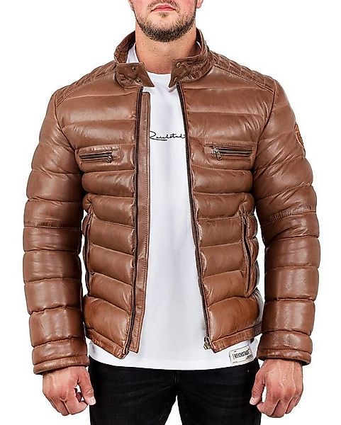 Reichstadt Bomberjacke Herren Regular Fit Jacke Echtleder 19RS016 Brown XXL günstig online kaufen