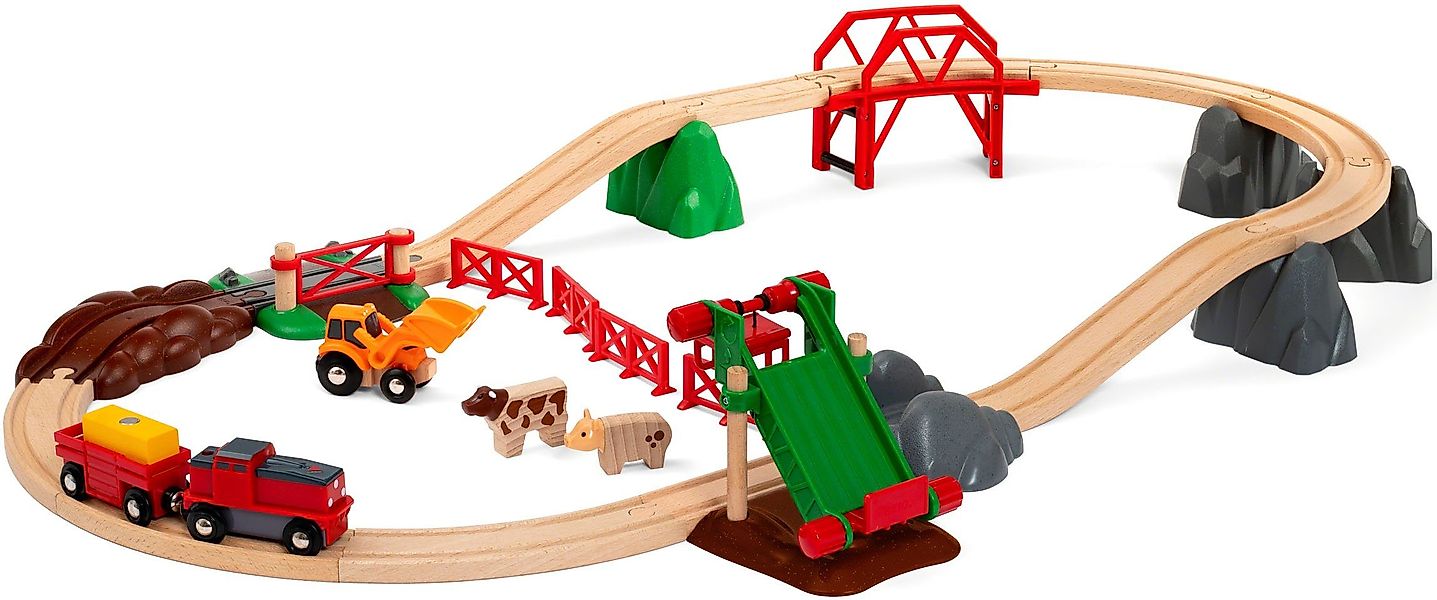 BRIO® Spielzeug-Eisenbahn Großes Bahn Bauernhof-Set, (30-tlg), günstig online kaufen