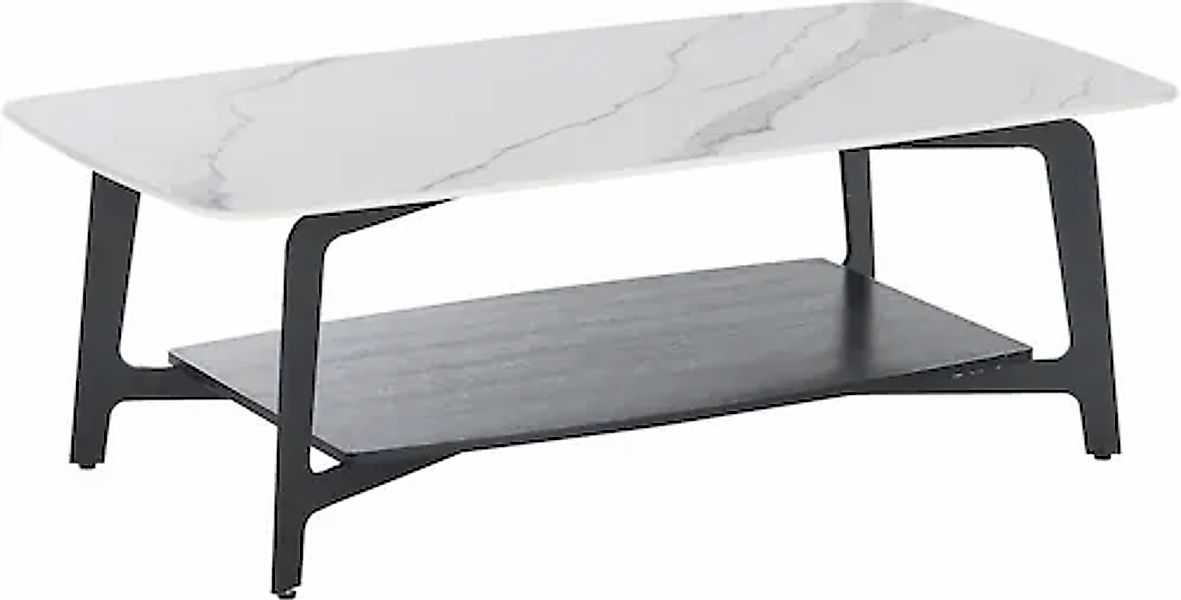 Stolkom Couchtisch »Isa«, 130 cm Keramik weiß marmoriert günstig online kaufen