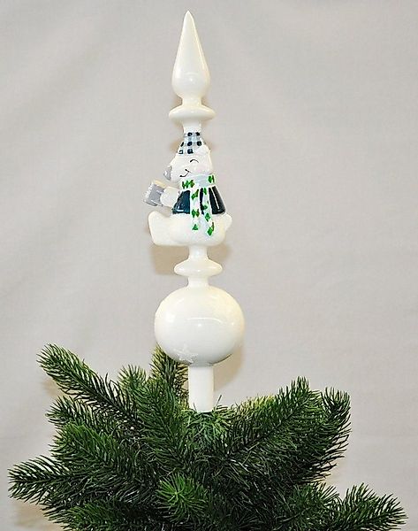 Kaemingk Christbaumspitze Christbaumspitze Glas 34cm Spitze Matt Glitzer Bä günstig online kaufen