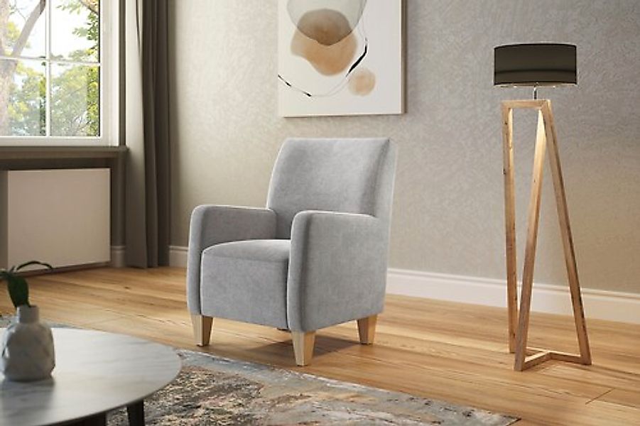 Home affaire Sessel »Viva«, mit Federkern, mit Buchefüßen günstig online kaufen