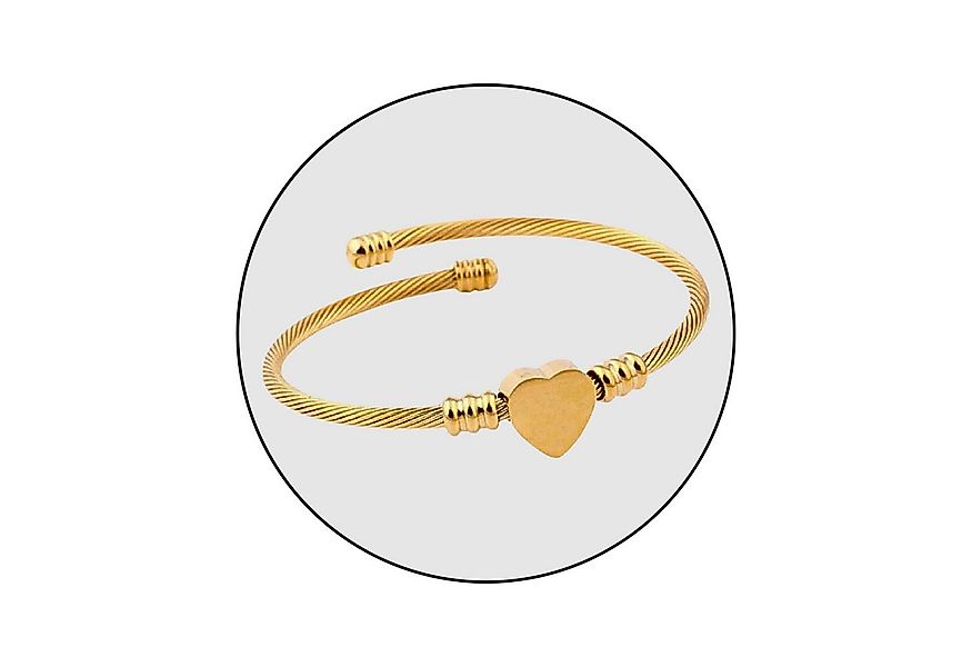 GOLDKLEIN Armreif Edelstahl Herz Schmuck Armkette Armreif, Damen, inkl. Ges günstig online kaufen