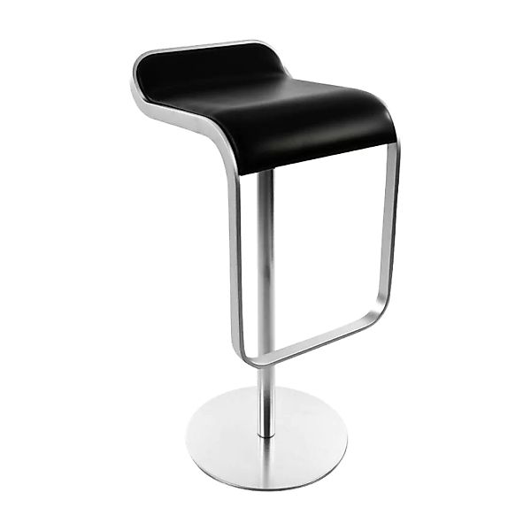 la palma - LEM S81 Barhocker Sitzfläche Leder H88cm - schwarz/Sitzfläche Le günstig online kaufen