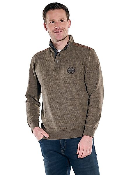 Engbers Sweatshirt engbers Herren Sweatshirt Stehbund, Dunkelbraun günstig online kaufen