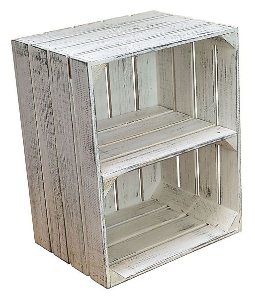 Kistenkolli Altes Land Allzweckkiste Obstkistenregal Johanna Shabby weiss m günstig online kaufen