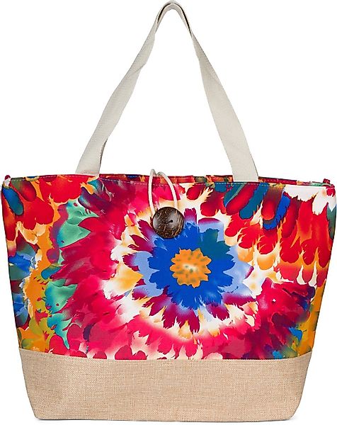 styleBREAKER Strandtasche Strandtasche mit Blumen Muster günstig online kaufen