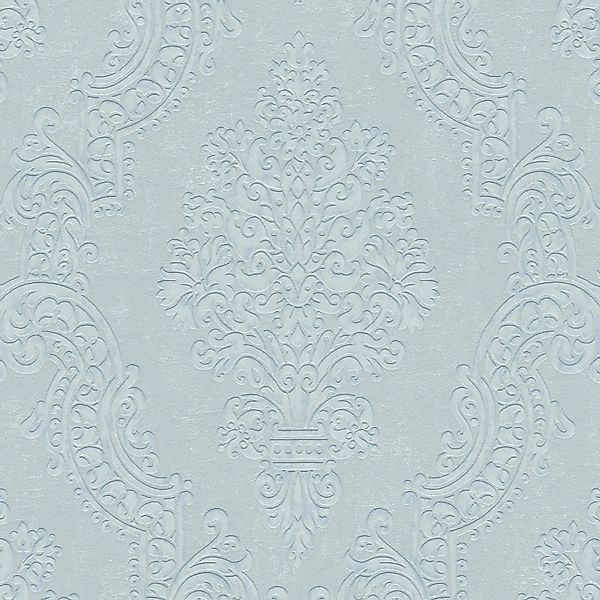 PROFHOME 397653-GU Barock Tapete Ornament schimmernd mint Grau Silber 0,53 günstig online kaufen