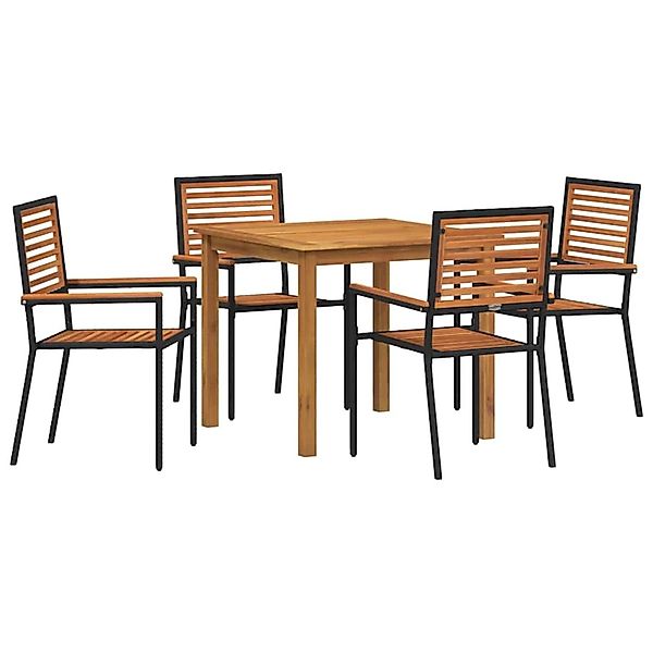 vidaXL Garten Essgruppe 5-Tlg Schwarz Poly Rattan 3365514 günstig online kaufen