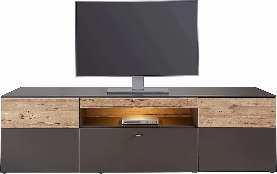 FORTE Lowboard "Como", TV-Board, LED Beleuchtung, Soft Close, Stauraum, 209 günstig online kaufen