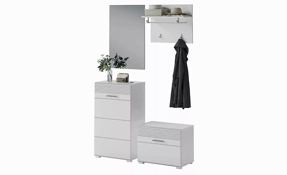 Garderoben-Set  Linus ¦ weiß ¦ Maße (cm): B: 115 H: 190 T: 37.0 Garderoben günstig online kaufen