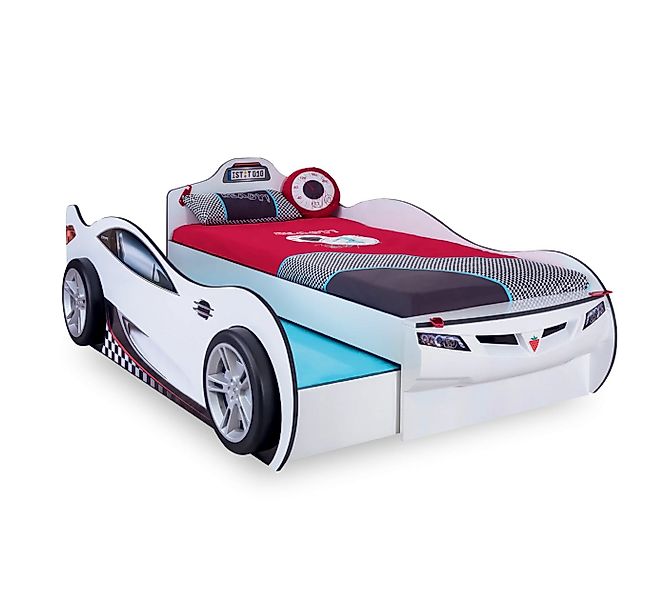 Möbel-Zeit Autobett für 2 Kinder Coupe mit Bettkasten / Ausziehbett günstig online kaufen