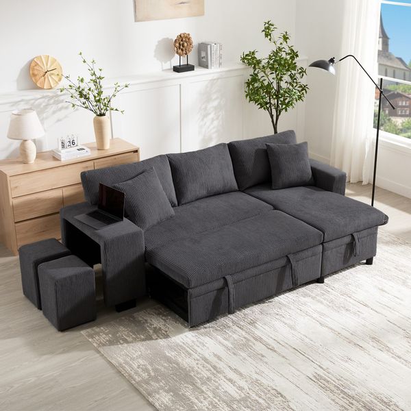 STILVORA Ecksofa Klappsofa mit Schlaffunktion,L-förmiges umbaubares günstig online kaufen