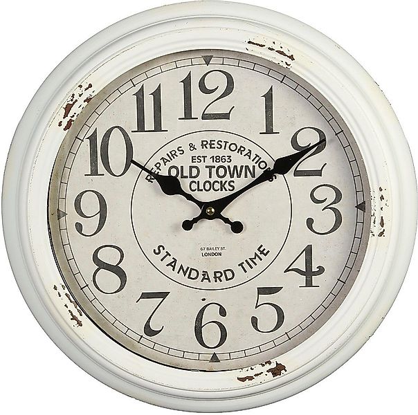 Ambiente Haus Wanduhr Wanduhr - weiss günstig online kaufen