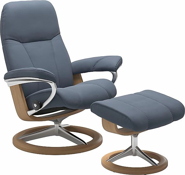 Stressless "Consul" Set, Relaxsessel mit Hocker, mit Hocker, mit Signature günstig online kaufen