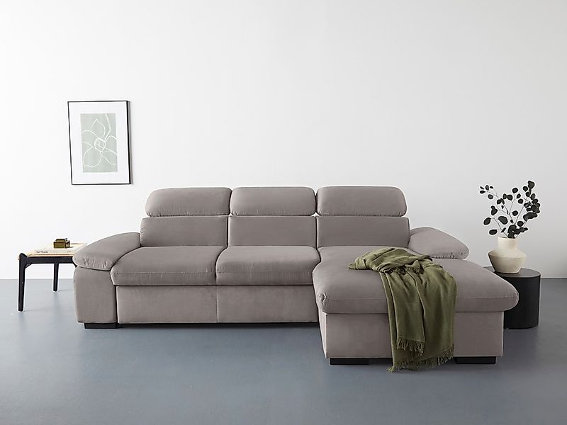 COTTA Ecksofa "Lola L-Form mit Kopfteilfunktion & Hocker", (Set, mit Hocker günstig online kaufen