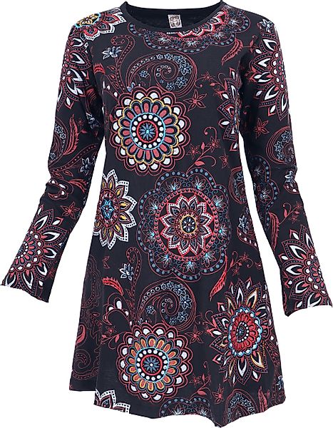Guru-Shop Midikleid Besticktes Boho chic Minikleid, Tunika mit.. alternativ günstig online kaufen