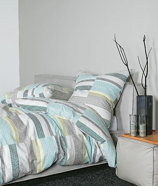 Janine Bettwäsche Janine Bettwäsche TANGO Seersucker 135x200 cm, mit 1 Kiss günstig online kaufen