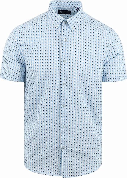 Suitable Short Sleeve Hemd Druck Blau - Größe M günstig online kaufen