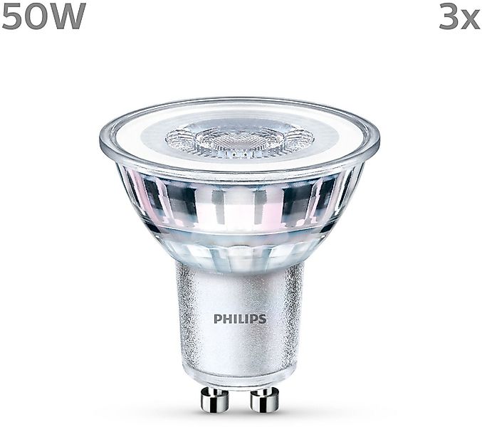 Philips Hue LED-Leuchtmittel LED classic Lampe 50W GU10 kaltweiß 390lm 3er günstig online kaufen