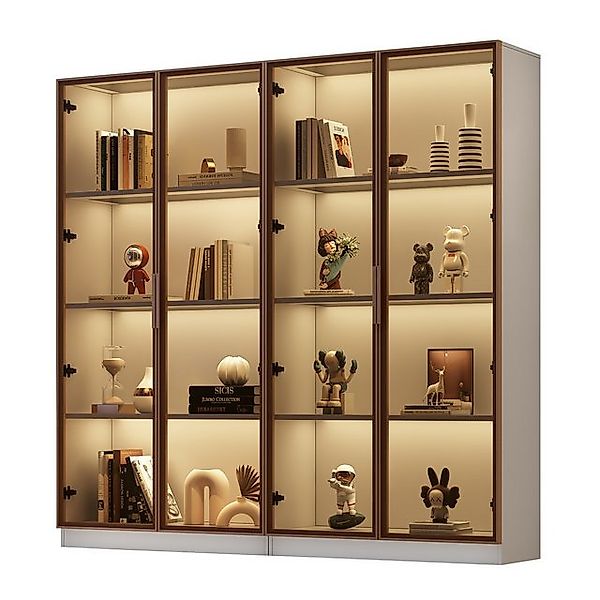Thanaddo Glasvitrine Glasvitrine,Hochschrank für Wohnzimmer,Badezimmerschra günstig online kaufen