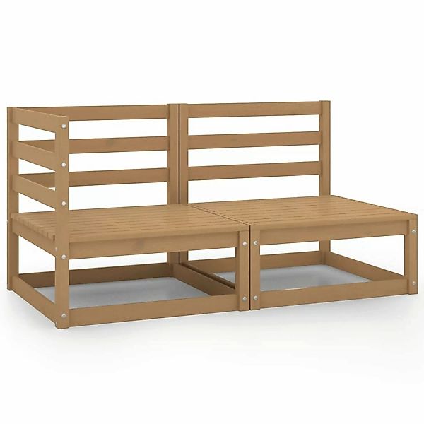 vidaXL 2-tlg Garten-Lounge-Set Honigbraun Massivholz Kiefer günstig online kaufen