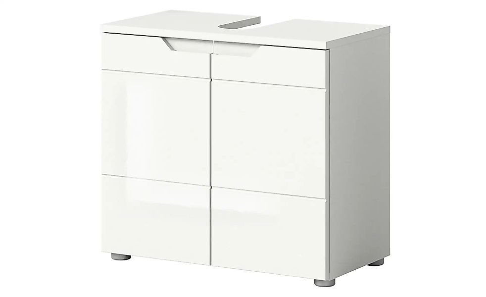 xonox.home Waschbeckenunterschrank Weiß Hochglanz Siphonausschnitt Softclos günstig online kaufen
