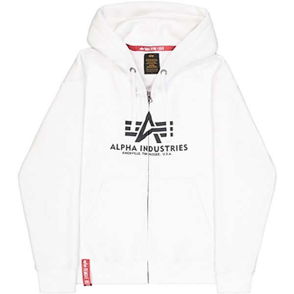 Alpha Industries  Sweatshirt Basic Zip Hoodie - white günstig online kaufen