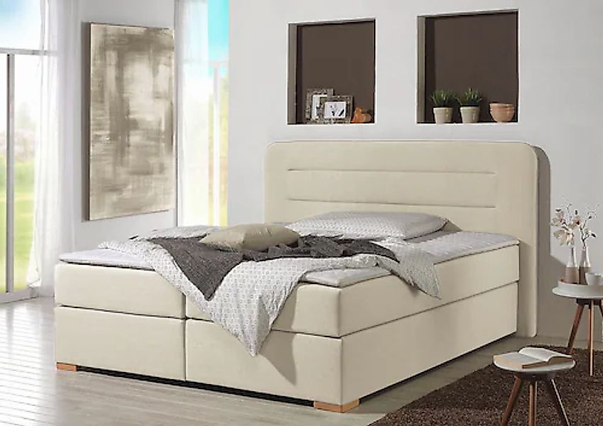 Home affaire Boxspringbett "Manchester", 5 Breiten, 3 Ausführungen, 2 Härte günstig online kaufen