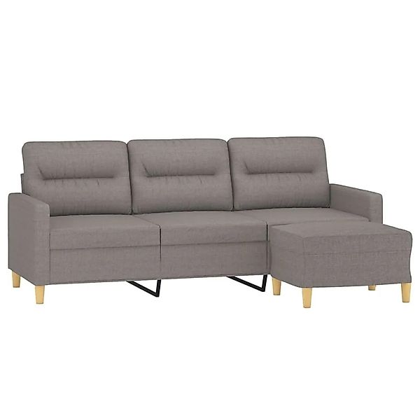 vidaXL 3-Sitzer-Sofa mit Hocker Taupe 180 cm Stoff 3201080 günstig online kaufen