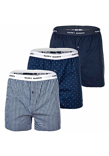 HAPPY SHORTS Boxershorts "Web-Boxershorts 3er Pack" günstig online kaufen