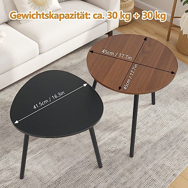 Simloveve Satztisch Couchtisch Beistelltisch Kaffeetisch 2er günstig online kaufen