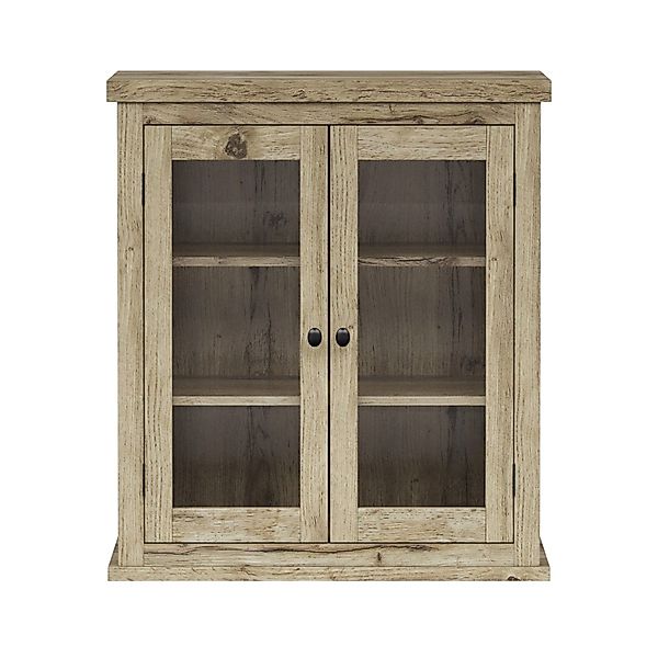 Teamson Home Wandschrank 2 Türen Eiche Hell Verstellbare Böden günstig online kaufen