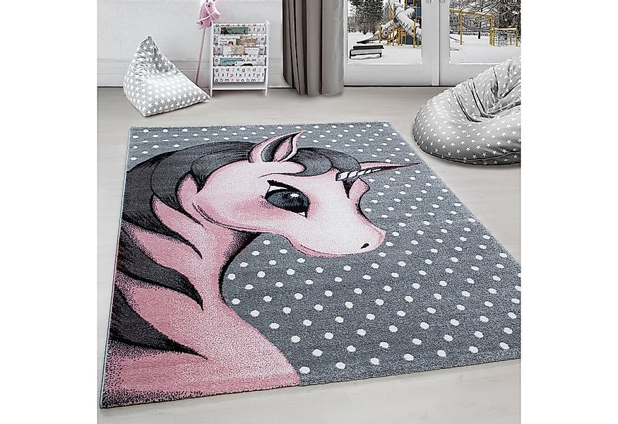 Carpettex Kinderteppich Einhorn-Design, Läufer, Höhe: 11 mm, Kinderteppich günstig online kaufen