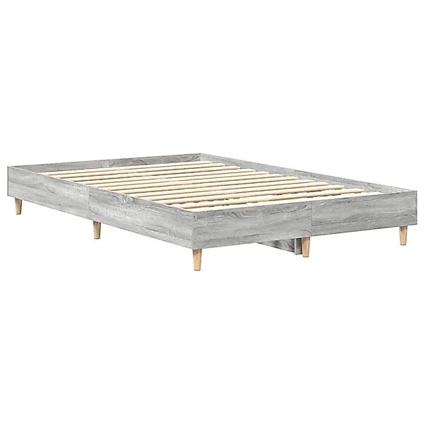vidaXL Bettgestell Grau Sonoma 120 x 190 cm Holzwerkstoff 861080 günstig online kaufen