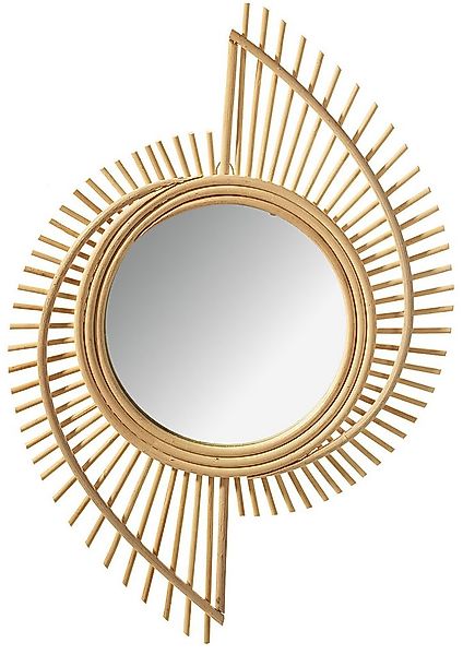 Kobolo Dekoobjekt Spiegel Wandspiegel LEVI Rattan, aus natürlchem Rattan günstig online kaufen